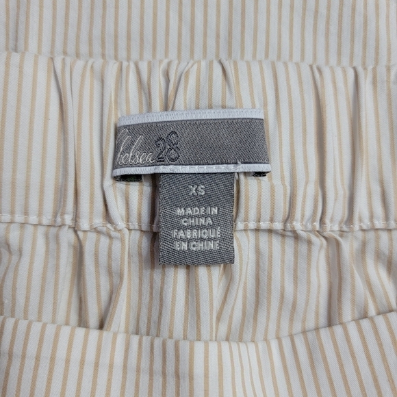 𝅺CHELSEA 28 Striped Off The Shoulder Poplin Top Size X-Small - Picture 7 of 7